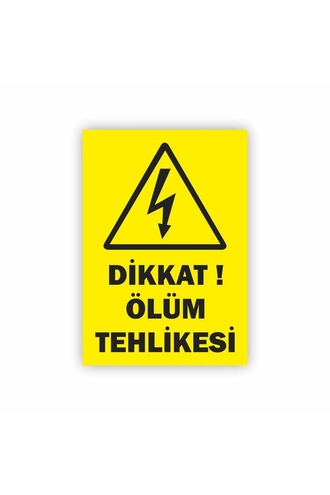 Ölüm Tehlike Levhası Metal 15cmx20cm