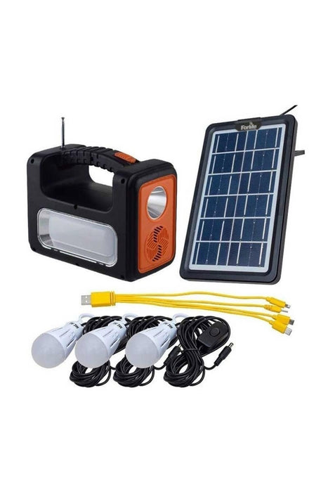 120 W Solar Güneş Enerjili Işıldak Paketi Radyolu Işıldaklı Güneş Panelli