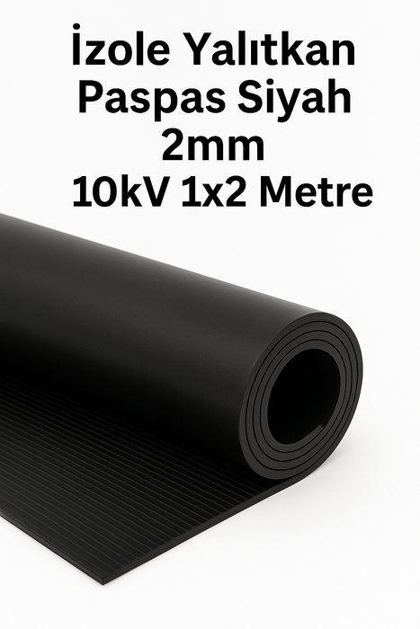 İzole Yalıtkan Paspas Siyah 2mm 10kw 1x2 Mt