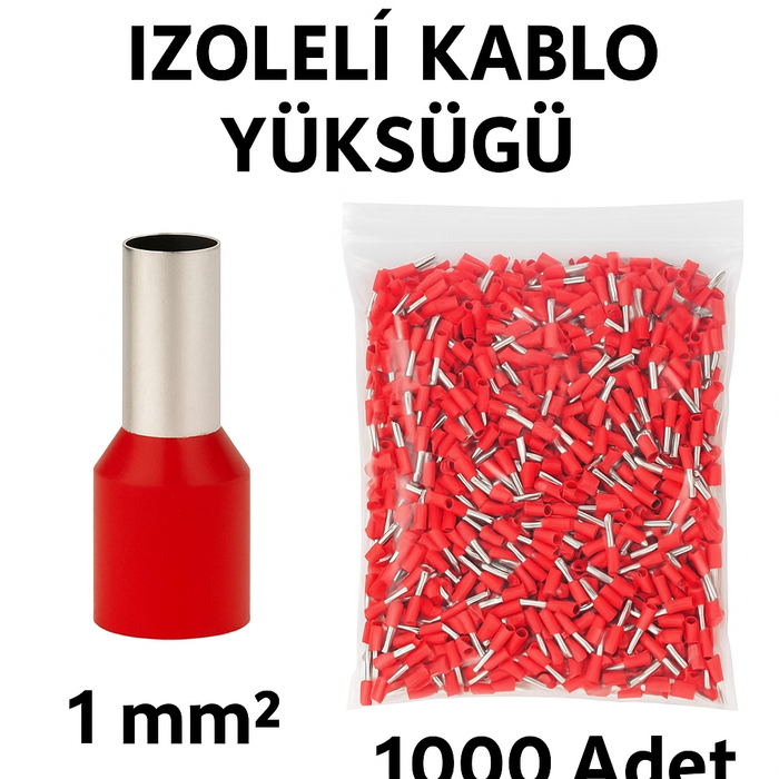 İYF-1 Kırmızı İzoleli Kablo Yüksüğü 1000 Adet