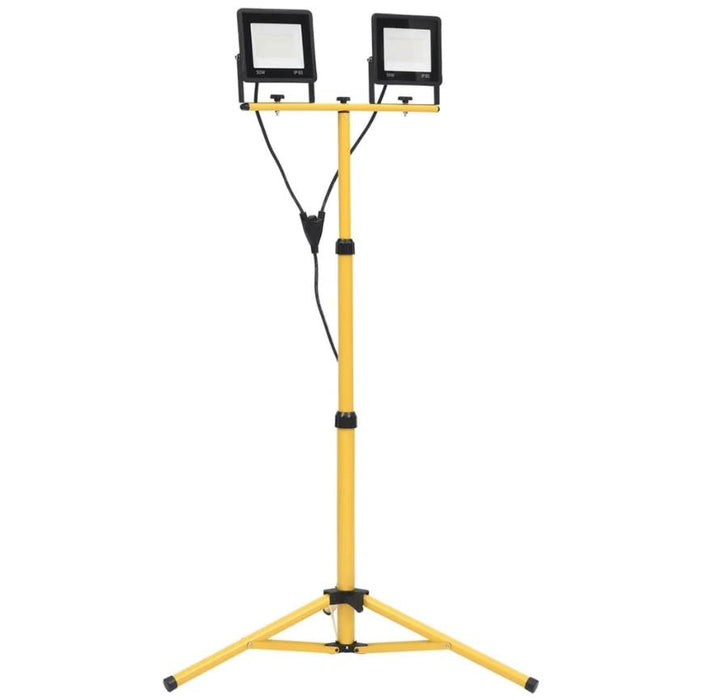 Ayarlanabilir Tripod Projektör Ayağı | 2x100W Seyyar Şantiye Aydınlatması – Ayaklı LED Projektör Seti